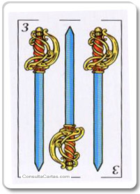 Tres de Espadas